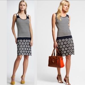 Tory Burch Dress… navy blue and white